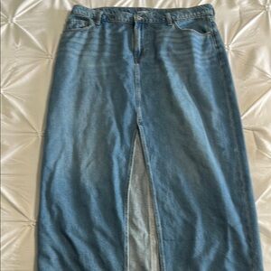 Old Navy Light Blue Denim Maxi Skirt